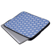 "Crossweave Blue" Laptop Hoesje Laptop Sleeve (Voorkant onderkant)