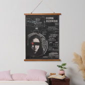 Crosswired - Techno-Brutalist Streetwear Design Hangend Wandkleed (Slaapkamer)