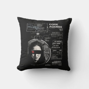 Crosswired - Techno-Brutalist Streetwear Design Kussen