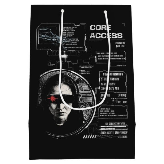 Crosswired - Techno-Brutalist Streetwear Design Medium Cadeauzakje (Achterkant)