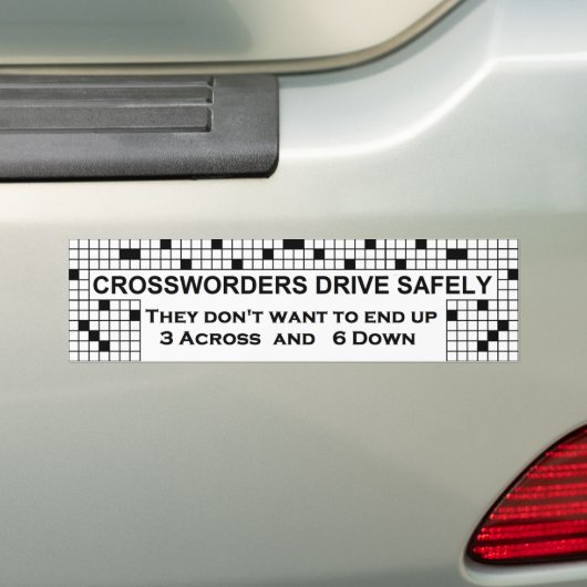 Crossword Bumpersticker (Op auto)