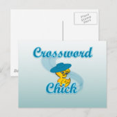 Crossword Chick #3 Briefkaart (Voorkant / Achterkant)