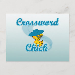 Crossword Chick #3 Briefkaart