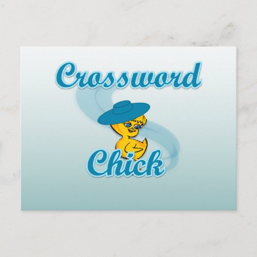 Crossword Chick #3 Briefkaart (Voorkant)