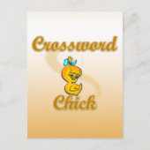 Crossword Chick Briefkaart (Voorkant)