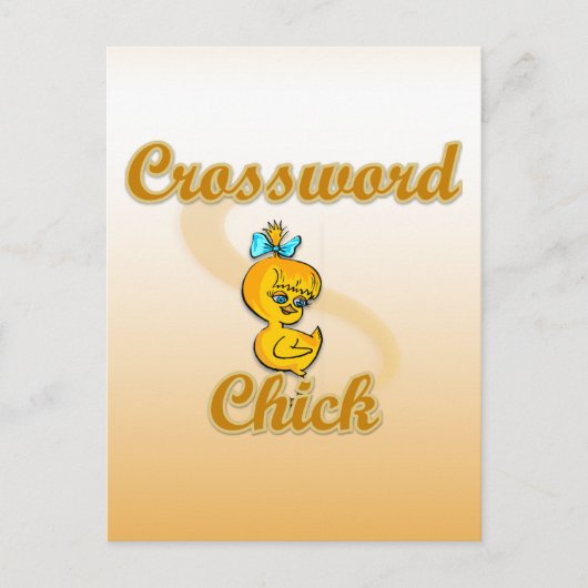 Crossword Chick Briefkaart (Voorkant)