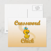 Crossword Chick Briefkaart (Voorkant / Achterkant)