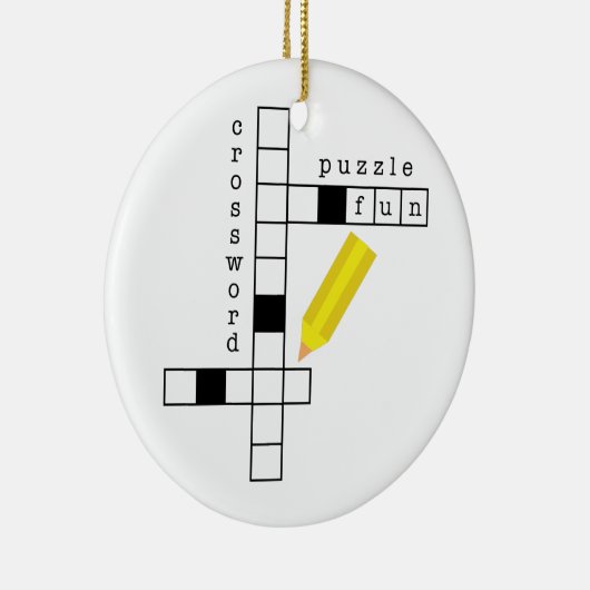 Crossword Fun Keramisch Ornament (Rechts)
