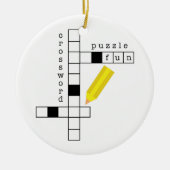 Crossword Fun Keramisch Ornament (Voorkant)