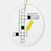 Crossword Fun Keramisch Ornament (Links)
