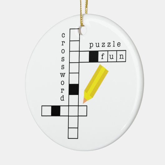 Crossword Fun Keramisch Ornament (Links)