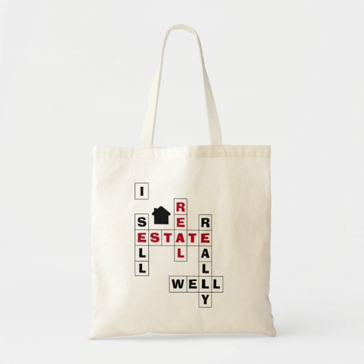 Crossword I VERKOPEN REAL ESTATE Tote Bag (Voorkant)