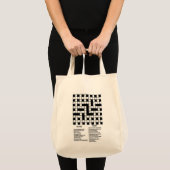 CROSSWORD PUZZLE BAG TOTE BAG (Voorkant (product))