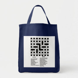 CROSSWORD PUZZLE BAG TOTE BAG