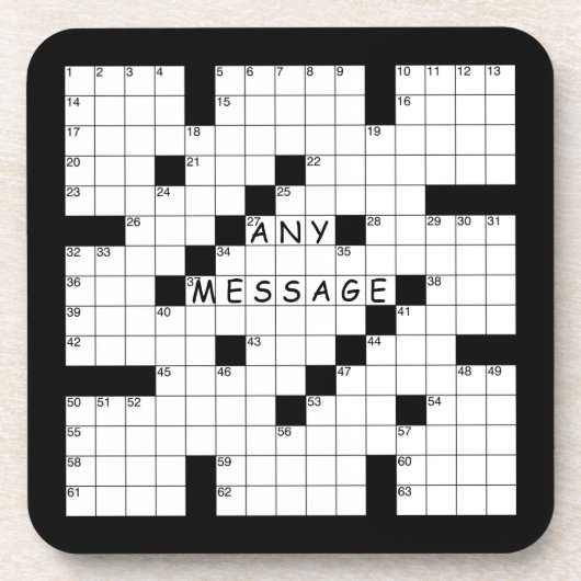 Crossword Puzzle Bier Onderzetter (Voorkant)