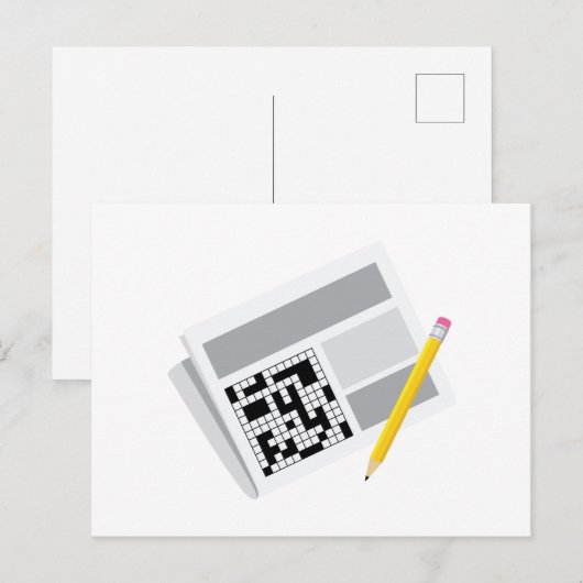Crossword Puzzle Briefkaart (Voorkant / Achterkant)