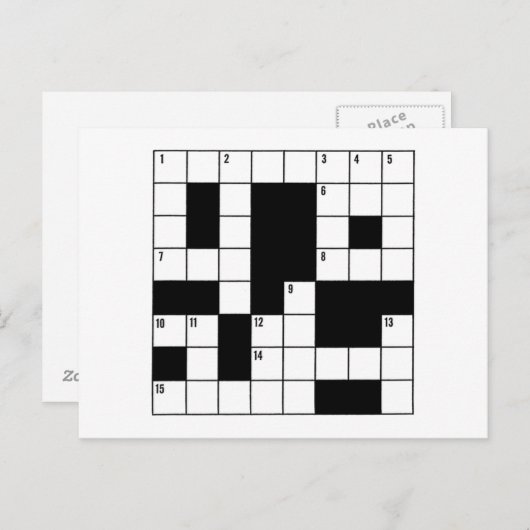 Crossword Puzzle Briefkaart (Voorkant / Achterkant)