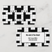 Crossword Puzzle Business Visitekaartje (Voorkant / Achterkant)