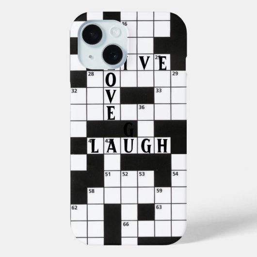 Crossword Puzzle Case-Mate iPhone Case (Achterkant)