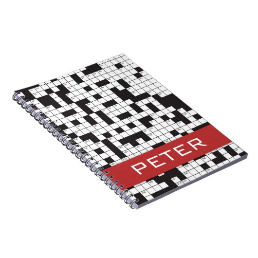 Crossword Puzzle Custom Name Notebook Notitieboek (Rechterzijde)