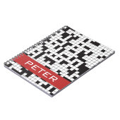 Crossword Puzzle Custom Name Notebook Notitieboek (Linkerzijde)