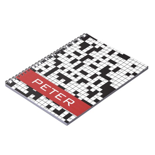 Crossword Puzzle Custom Name Notebook Notitieboek (Linkerzijde)