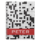 Crossword Puzzle Custom Name Notebook Notitieboek (Voorkant)
