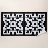 Crossword Puzzle Design Beach Towel Strandlaken (Voorkant)
