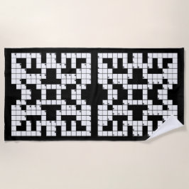 Crossword Puzzle Design Beach Towel Strandlaken