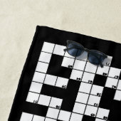 Crossword Puzzle Design Beach Towel Strandlaken (In situ)