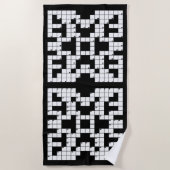 Crossword Puzzle Design Beach Towel Strandlaken (Voorkant)