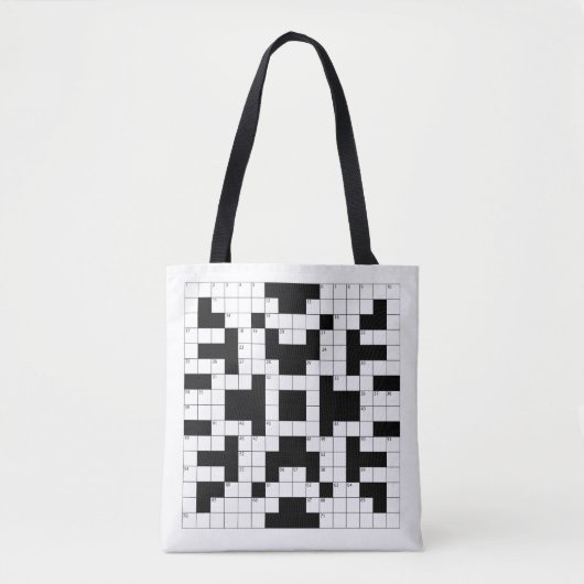 Crossword Puzzle Design Canvas tas (Voorkant)
