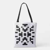 Crossword Puzzle Design Canvas tas (Achterkant)
