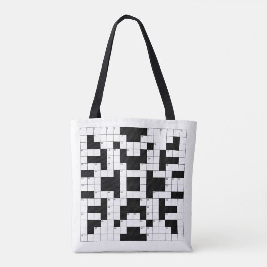 Crossword Puzzle Design Canvas tas (Achterkant)