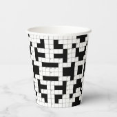 Crossword Puzzle Design Cup Papieren Bekers (Achterkant)