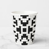 Crossword Puzzle Design Cup Papieren Bekers (Links)