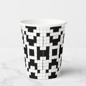 Crossword Puzzle Design Cup Papieren Bekers (Rechts)
