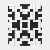 Crossword Puzzle Design Fleece Blanket (Voorkant)