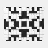 Crossword Puzzle Design Fleece Blanket (Voorkant (Horizontaal))