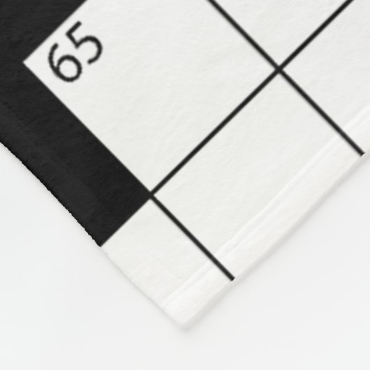 Crossword Puzzle Design Fleece Blanket (Hoek)