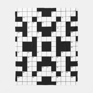 Crossword Puzzle Design Fleece Blanket Deken