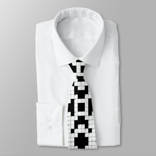 Crossword Puzzle Design Necktie Stropdas (Gebonden)