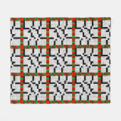 Crossword Puzzle Design on Fleece Blanket Deken (Voorkant (Horizontaal))