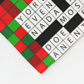 Crossword Puzzle Design on Fleece Blanket Deken (Hoek)