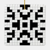 Crossword Puzzle Design Ornament (Achterkant)