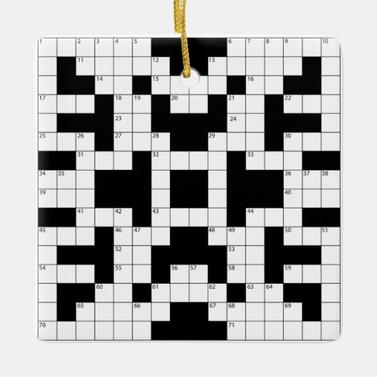 Crossword Puzzle Design Ornament (Voorkant)