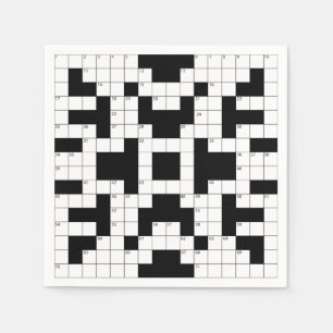Crossword Puzzle Design Paper Napkin Servet