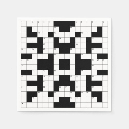 Crossword Puzzle Design Paper Napkin Servet (Voorkant)