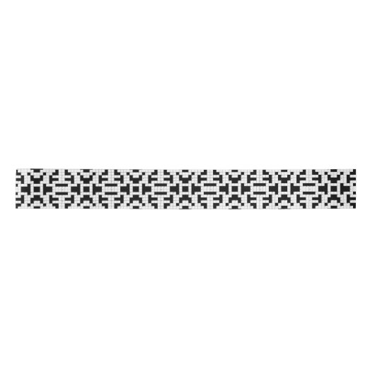 Crossword Puzzle Design Ribbon Satijnen Lint (Voorkant)
