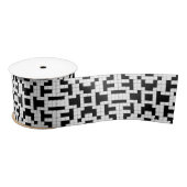 Crossword Puzzle Design Ribbon Satijnen Lint (Spoel)